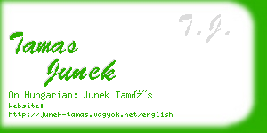 tamas junek business card
